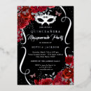 Search for red masquerade quinceanera invitations 15th
