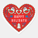 Search for happy holidays stickers Red
