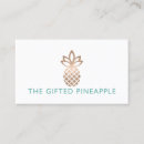 Search for pineapple business cards Teal