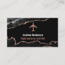 Search for flight instructor business cards Black