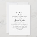 Search for glam baby shower invitations Simple monochrome whimsical handwritten