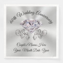 Search for 60th anniversary wedding napkins Silver