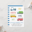 Search for transportation birthday invitations garbage truck