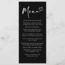 Search for black and white menus Minimalist