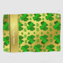 Search for shamrock golf towels Gold
