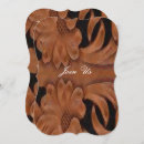 Search for leather wedding invitations Cowgirl