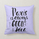 Search for paris pillows Typography