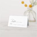 Search for black and white place cards Number