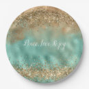 Search for teal and gold plates Glam