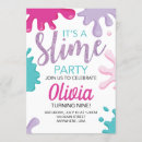 Search for slime birthday invitations Purple