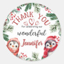 Search for christmas thank you stickers Winter wonderland