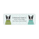 Search for boston terrier return address labels Black and white