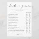 Search for bride and groom question games Questions
