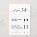 Search for mommy or daddy game invitations Guess who