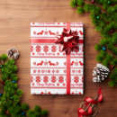 Search for nordic wrapping paper Red white