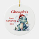 Search for baby dinosaur ornaments Baby's first christmas
