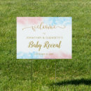 Search for gender reveal outdoor signs Watercolor