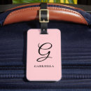 Search for pink luggage tags Initial