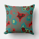 Search for turquoise and red pillows Abstract
