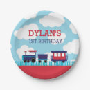 Search for train birthday plates Baby shower