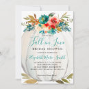 Search for teal bridal shower invitations Fall in love