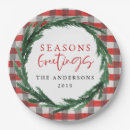 Search for plaid christmas plates Holiday party