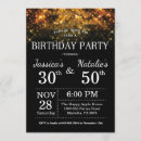 Search for adult twin birthday invitations Gold glitter