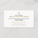 Search for private security business cards Detective