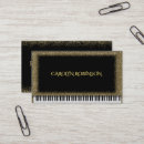 Search for piano business cards Black