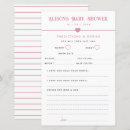Search for baby shower and prediction advice cards Pink