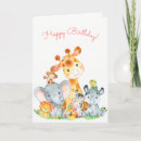 Search for jungle safari birthday cards Pink