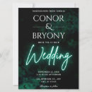 Search for neon wedding invitations Typography