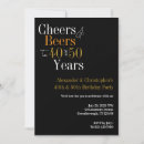 Search for double the fun invitations Black and gold