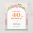 Search for 40th birthday invitations For her