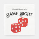 Search for game night napkins Dice
