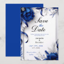 Search for silver save the dates Blue and silver
