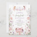 Search for enchanted fairy birthday invitations Pastel