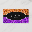 Search for black and orange business cards Glitter
