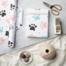 Search for paw prints wrapping paper Pink