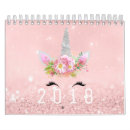 Search for unicorn calendars Girly