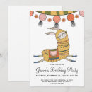 Search for llama birthday invitations Vibrant