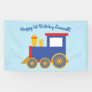 Search for train birthday banners Colorful