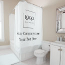 Search for business logo shower curtains Simple