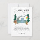 Search for 1st birthday thank you postcards Happy camper