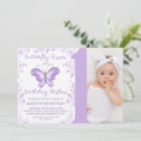 Search for purple 1st birthday invitations Baby girl