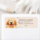 Search for goldendoodle return address labels Watercolor