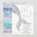 Search for purple and teal baby shower invitations Mermaid tail