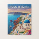 Search for santorini puzzles Retro vintage travel