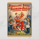 Search for vintage circus invitations Clown