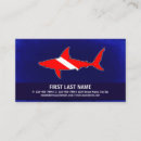 Search for shark business cards Diver